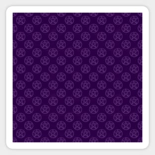 Dark Purple Stone Pentagrams Sticker